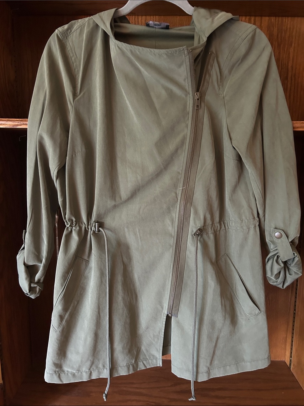 The Limited Olive Utility Hooded Anorak Jacket - Women NWT